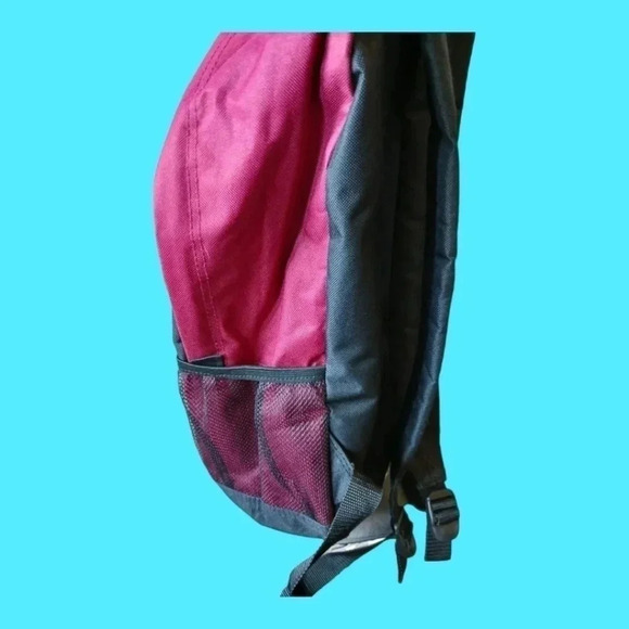 Everest backpack with front and side pockets burgundy/blk unisex - Picture 4 of 8